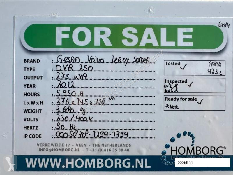 Materiaal voor de bouw Gesan DVR 250 Volvo...