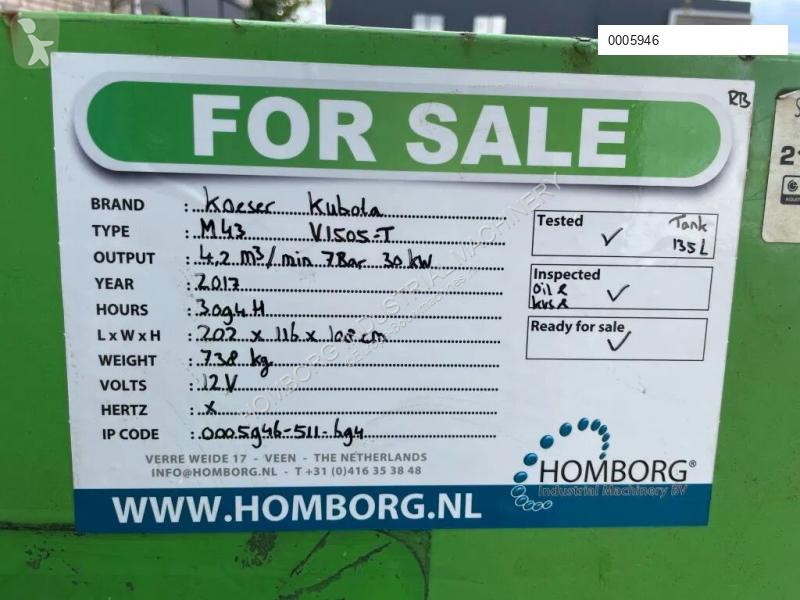Materiaal voor de bouw Kaeser M43 Kubota 4,2 m3...