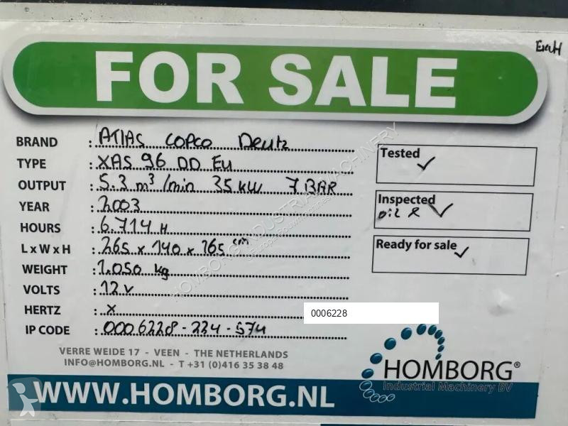 Materiaal voor de bouw Atlas XAS 96 DD EU Deutz...