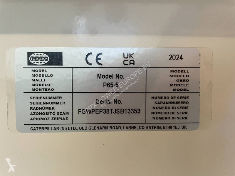 Material de obra FG Wilson P65-5 - 65 kVA Open...