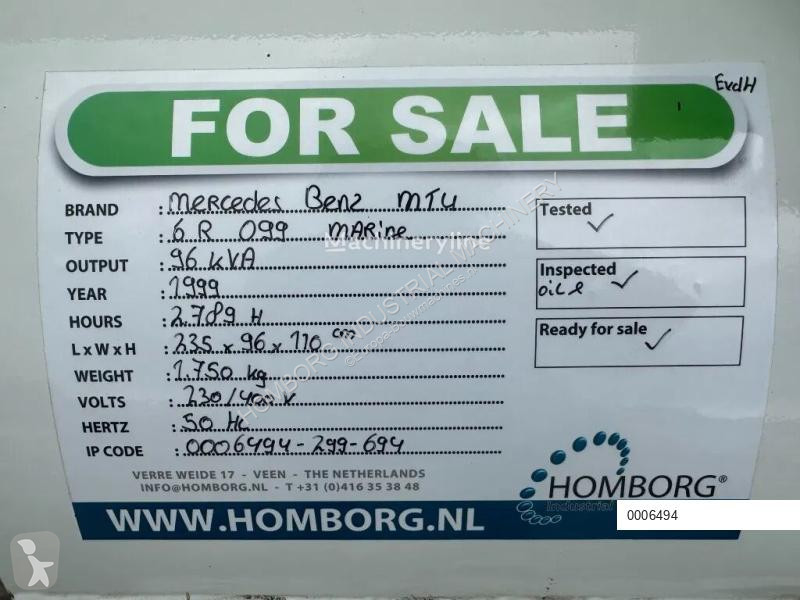 Materiaal voor de bouw MTU 6R 099 Mercedes Benz...