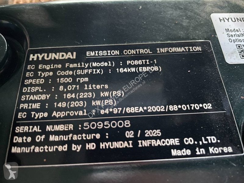 Stavebný stroj Hyundai P086TI-1 - 165 kVA...