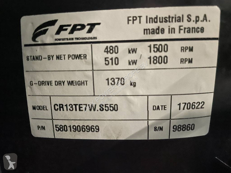 Stavebný stroj Iveco CR13TE6 - 550 kVA...