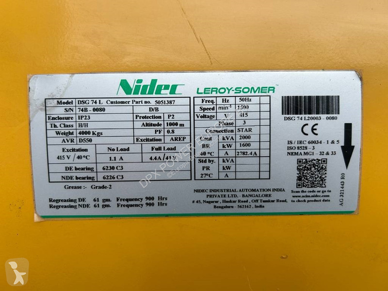 Stavebný stroj Caterpillar 3516B - 2.250 kVA...