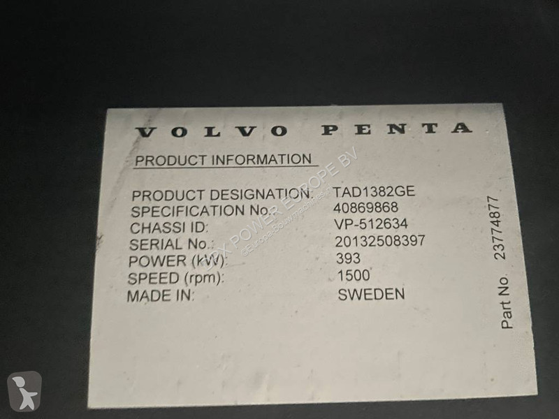 Строительное оборудование Volvo TAD1382GE - 430...