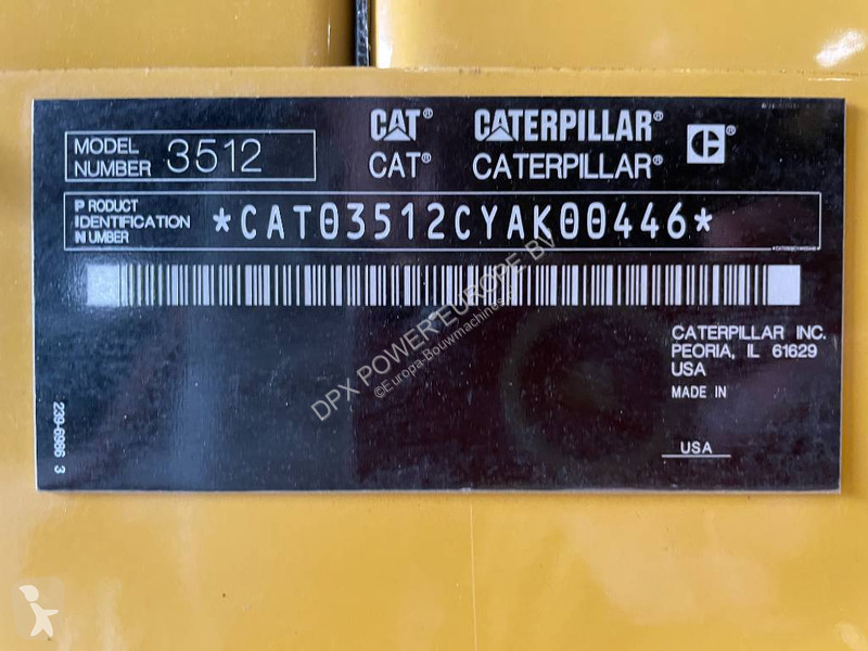 Stavebný stroj Caterpillar 3512 - 1250 kVA Used...