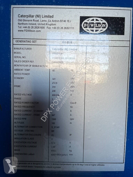 Entreprenørmaskiner FG Wilson PRO310-4 - 310...