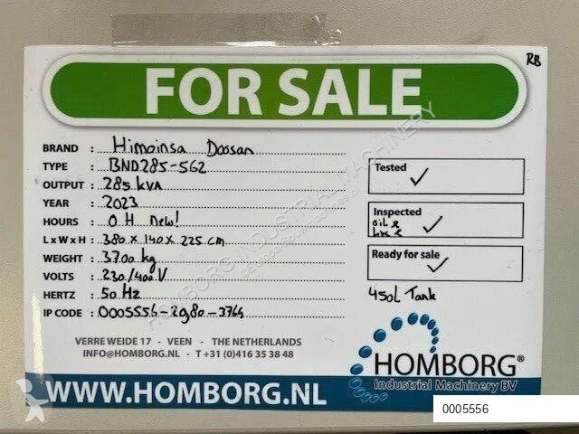 Materiaal voor de bouw Himoinsa Doosan 285 kVA