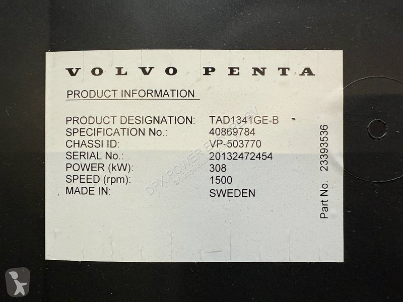 Строительное оборудование Volvo TAD1341GE - 330...