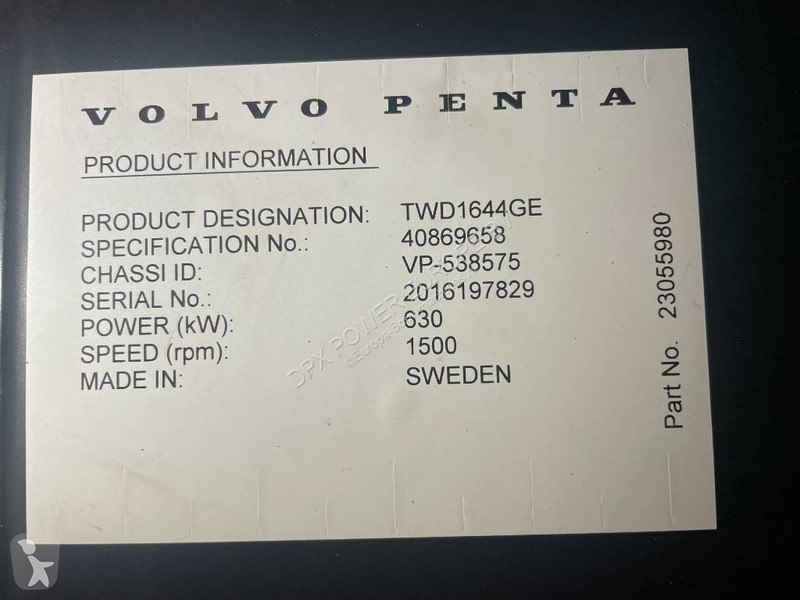 Строительное оборудование Volvo TWD1644GE - 715...