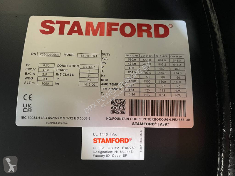 Stavebný stroj Volvo TAD1345GE - 500 kVA...