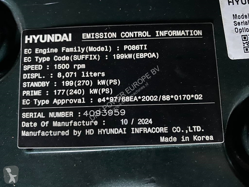 Stavebný stroj Hyundai P086TI - 220 kVA...