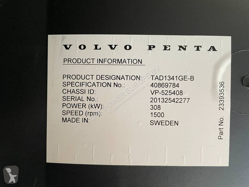 Строительное оборудование Volvo TAD1341GE - 350...