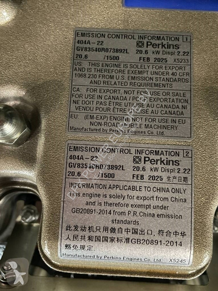 Строительное оборудование Perkins 404A-22G1 -...