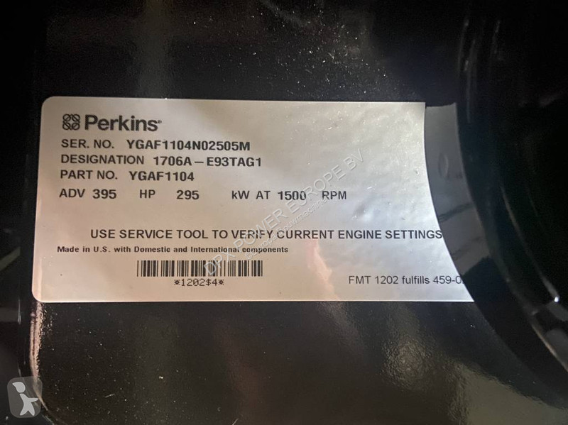 Stavebný stroj Perkins 1706A-E93TAG1 - 330 kVA...