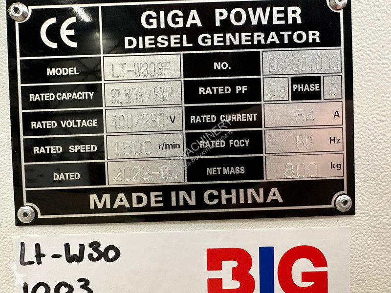 Stavebný stroj  LT-W30GF 37.5 kVA silent generator