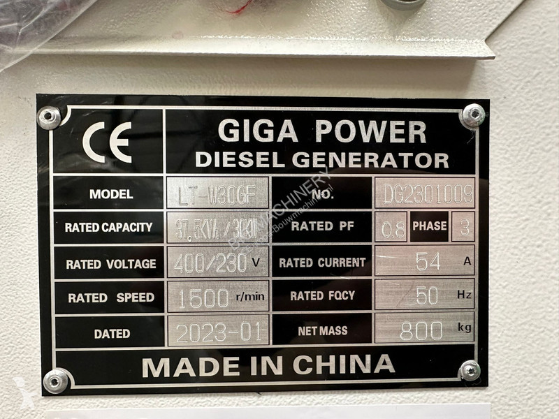Stavebný stroj  LT-W30GF 37.5 kVA silent generator