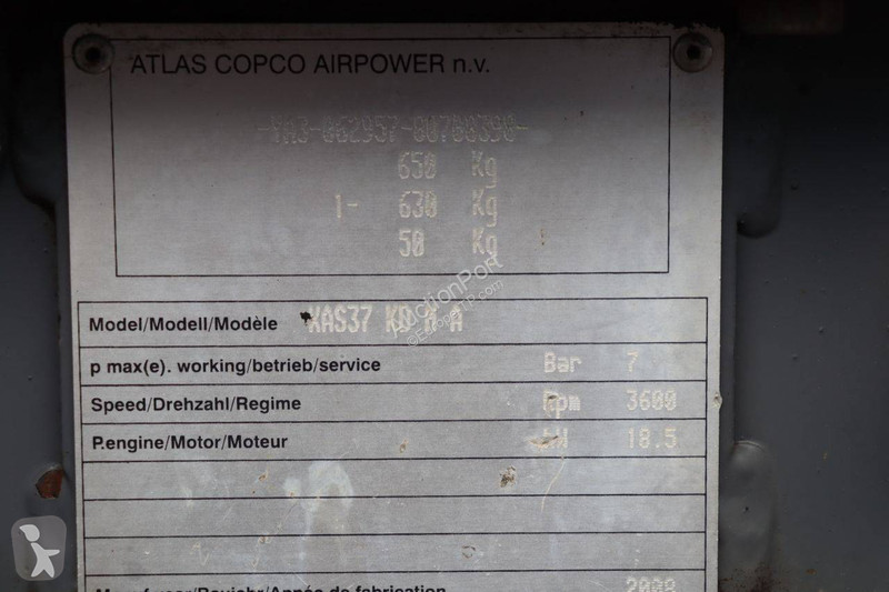 Будівельне обладнання Atlas Copco XAS37 M A