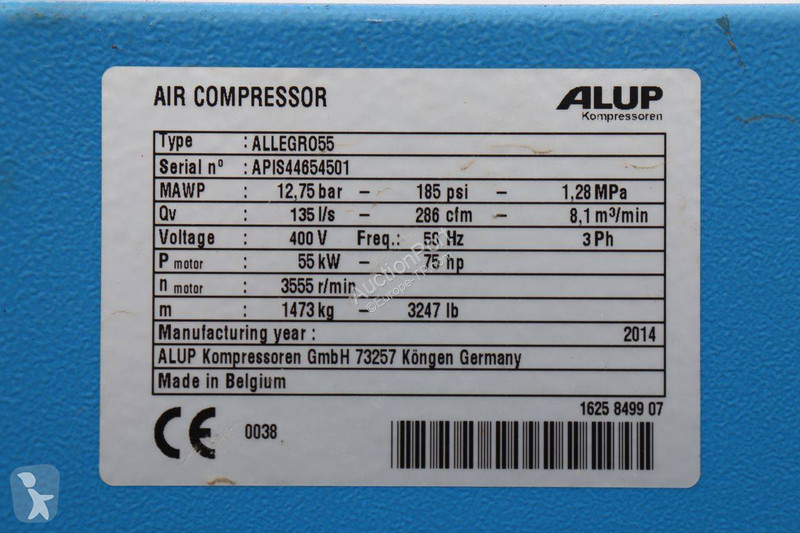 Entreprenørmaskiner Alup Kompressoren Allegro55