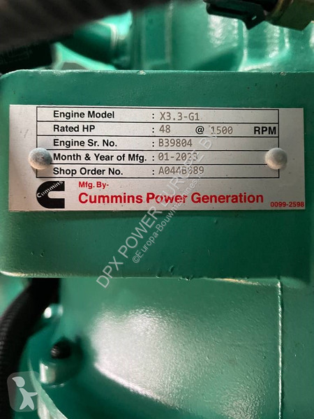 Material de obra Cummins C33D5 - 33 kVA...