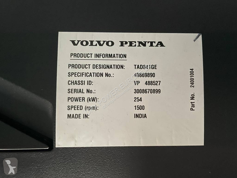 آلة لمواقع البناء Volvo TAD841GE - 275 kVA...