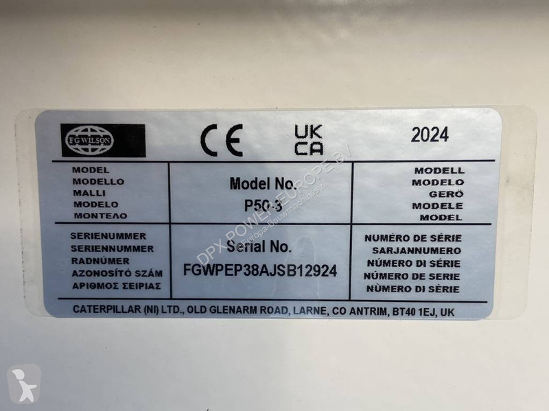 Materiaal voor de bouw FG Wilson P50-3 - 50 kVA...