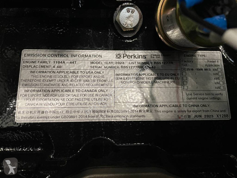 Materiaal voor de bouw Perkins 1104A-44TG2 - 88...