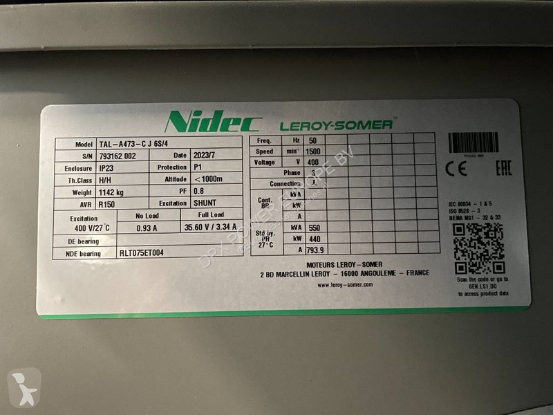 Stavebný stroj Iveco CR13TE6 - 550 kVA...