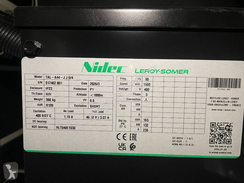 Stavebný stroj Cummins 6BTAA5.9-G12 - 165 kVA...