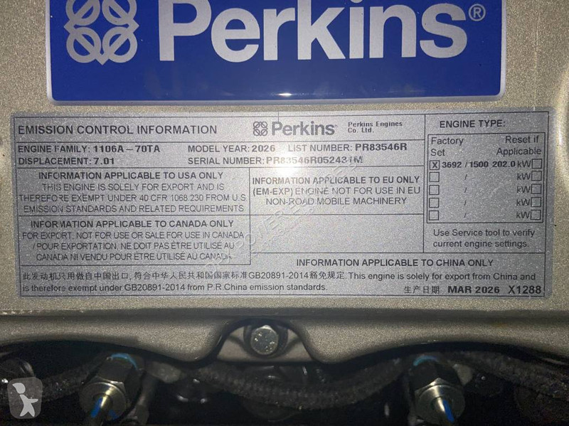 Строительное оборудование Perkins 1106A-70TAG4...