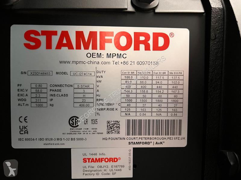 Stavebný stroj  DP-C100SS 100KVA