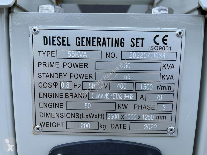 Material de obra Cummins 55 kVA