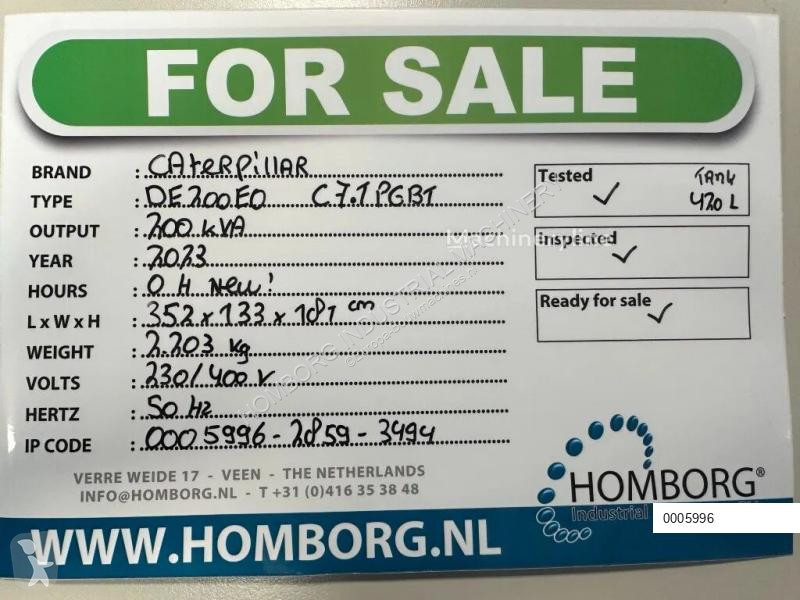 Materiaal voor de bouw Caterpillar DE200E0 C7.1...