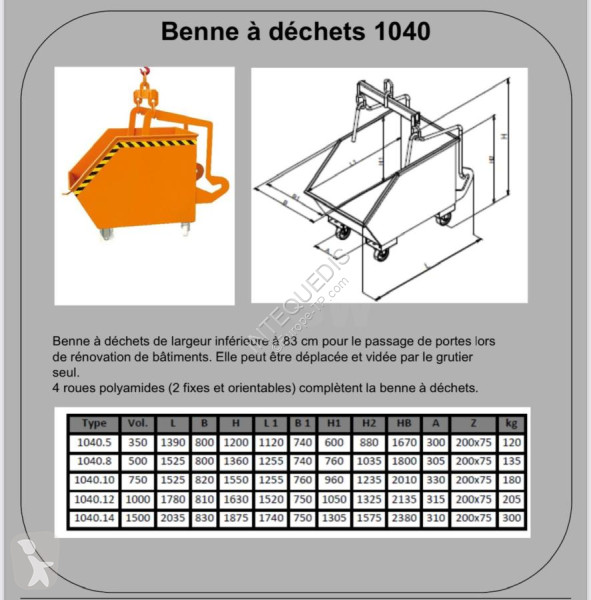 Material de obra Intequedis Benne à Roulettes...