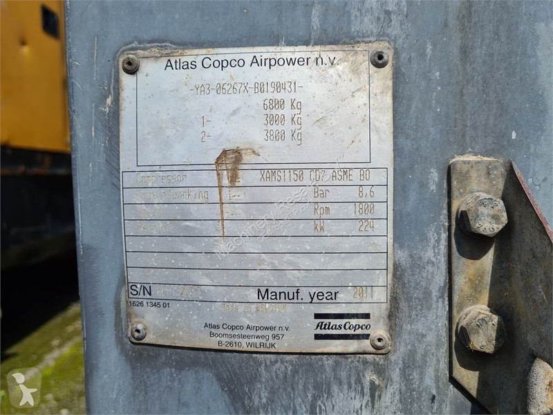 Atlas Copco XAMS 1150 CD - N construction