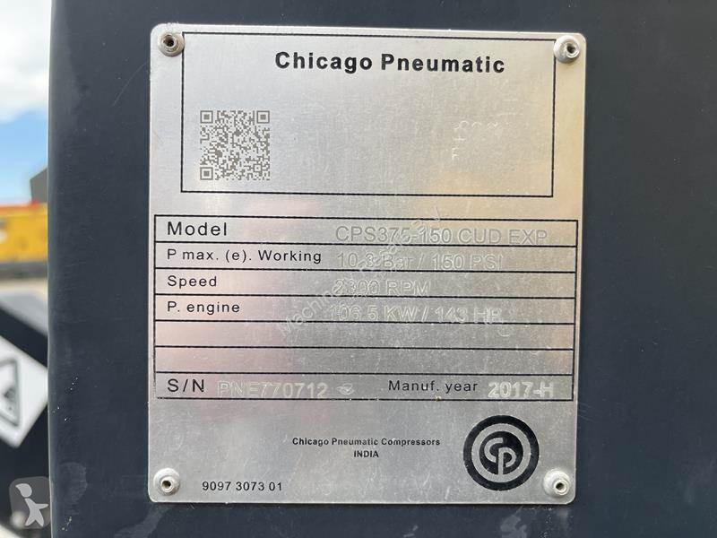 آلة لمواقع البناء Chicago Pneumatic CPS 375 - 150