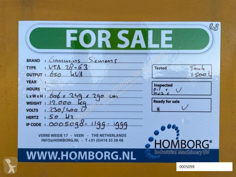 Entreprenørmaskiner Cummins VTA 28 G3 Siemens...