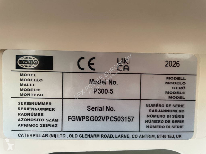 Stavebný stroj FG Wilson P300-5 - 300 kVA...