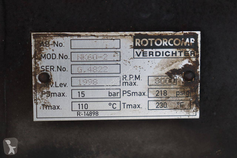 Stavebný stroj Creemers Compressors RCN 15-61 4822