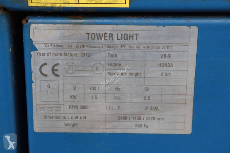 Entreprenørmaskiner Tower Light VB-9