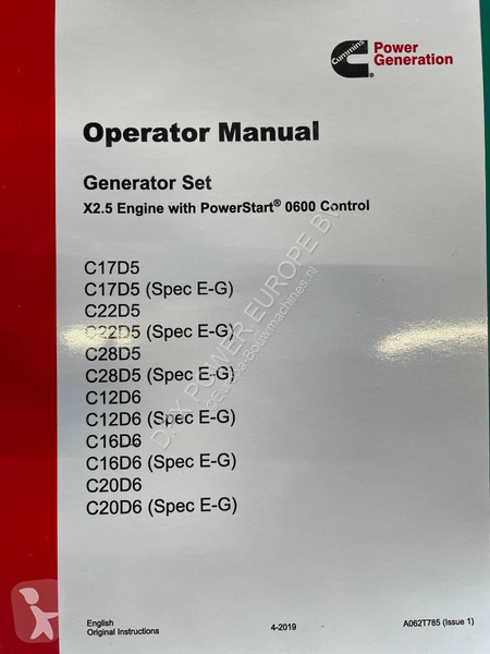Materiaal voor de bouw Cummins C22D5 - 22 kVA...