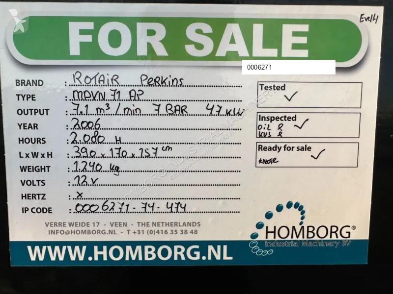 Material de obra Rotair MDVN 71 AP Perkins 7.1...
