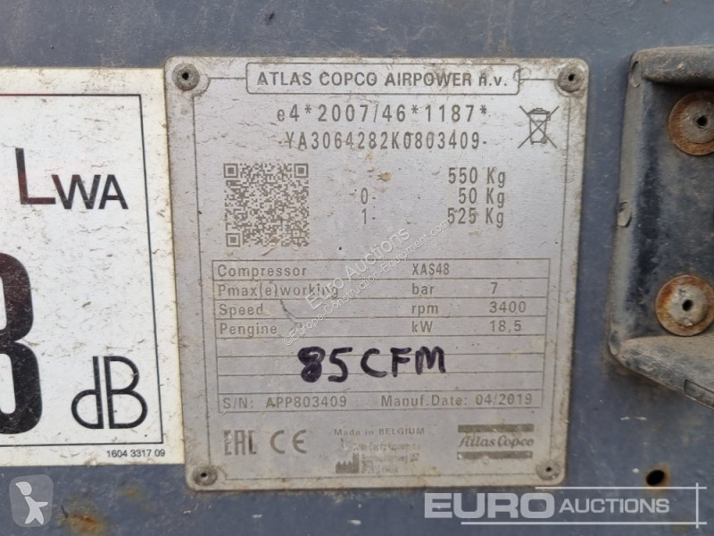 Materiaal voor de bouw Atlas Copco XAS48