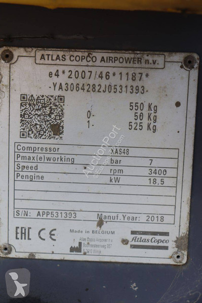 Materiaal voor de bouw Atlas Copco XAS48