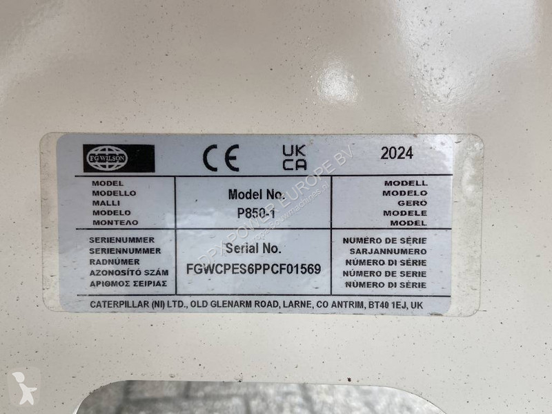 Materiaal voor de bouw FG Wilson P850-1 - 850...