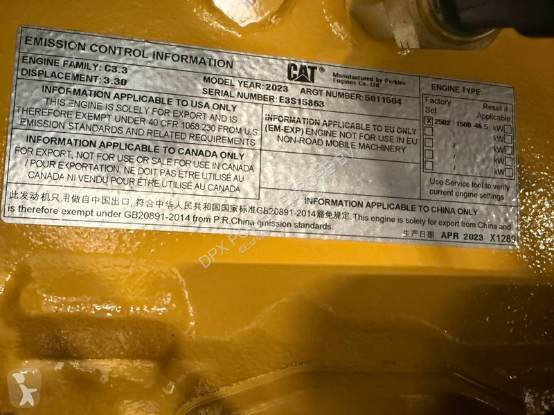 آلة لمواقع البناء Caterpillar DE50E0 - 50 kVA...