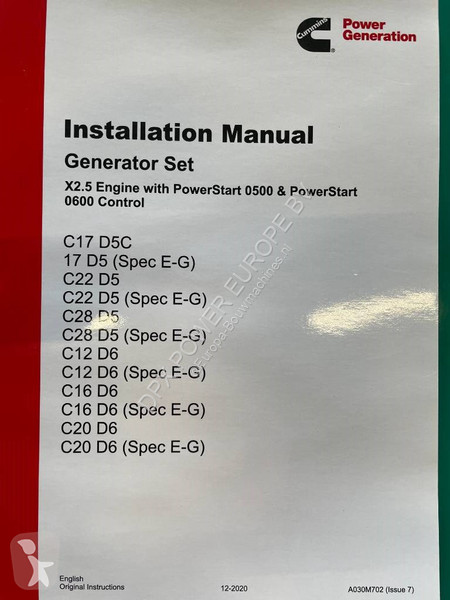 Materiaal voor de bouw Cummins C22D5 - 22 kVA...