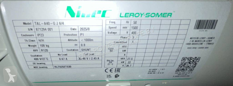 آلة لمواقع البناء Perkins 404-22TG - 28 kVA...