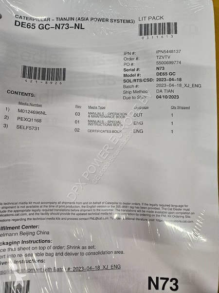 Materiaal voor de bouw Caterpillar DE65GC - 65...