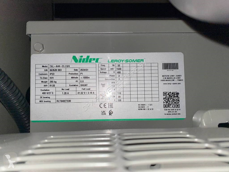 Material de obra Perkins 1104C-44TAG2 - 110 kVA...